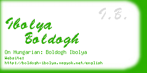 ibolya boldogh business card